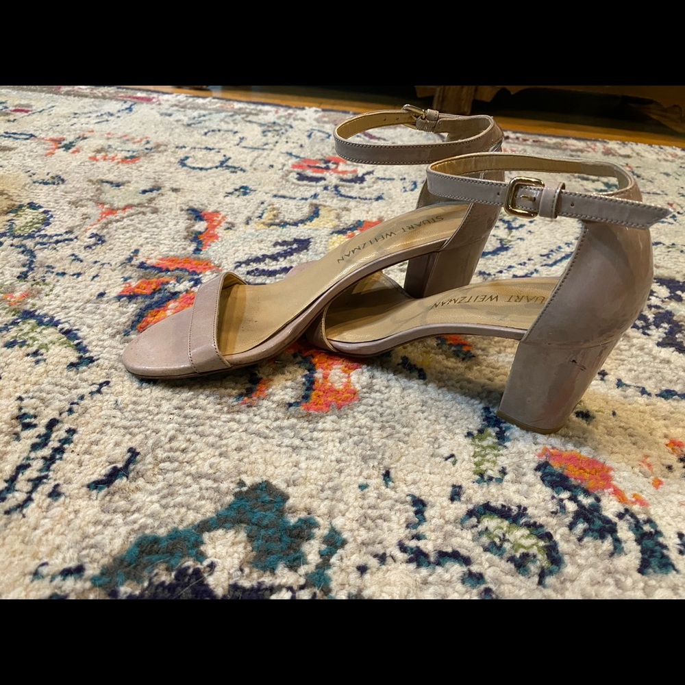 Stuart Weitzman Hush Aniline Block Heel Size 6.5 - image 2
